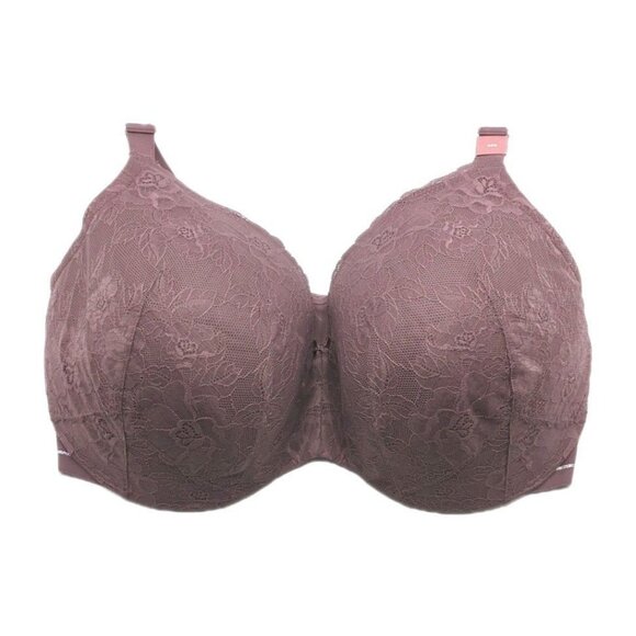 Lane Bryant Cacique Women Bra Full Coverage Lightly Lined 42DD Purple Lace - Picture 9 of 10